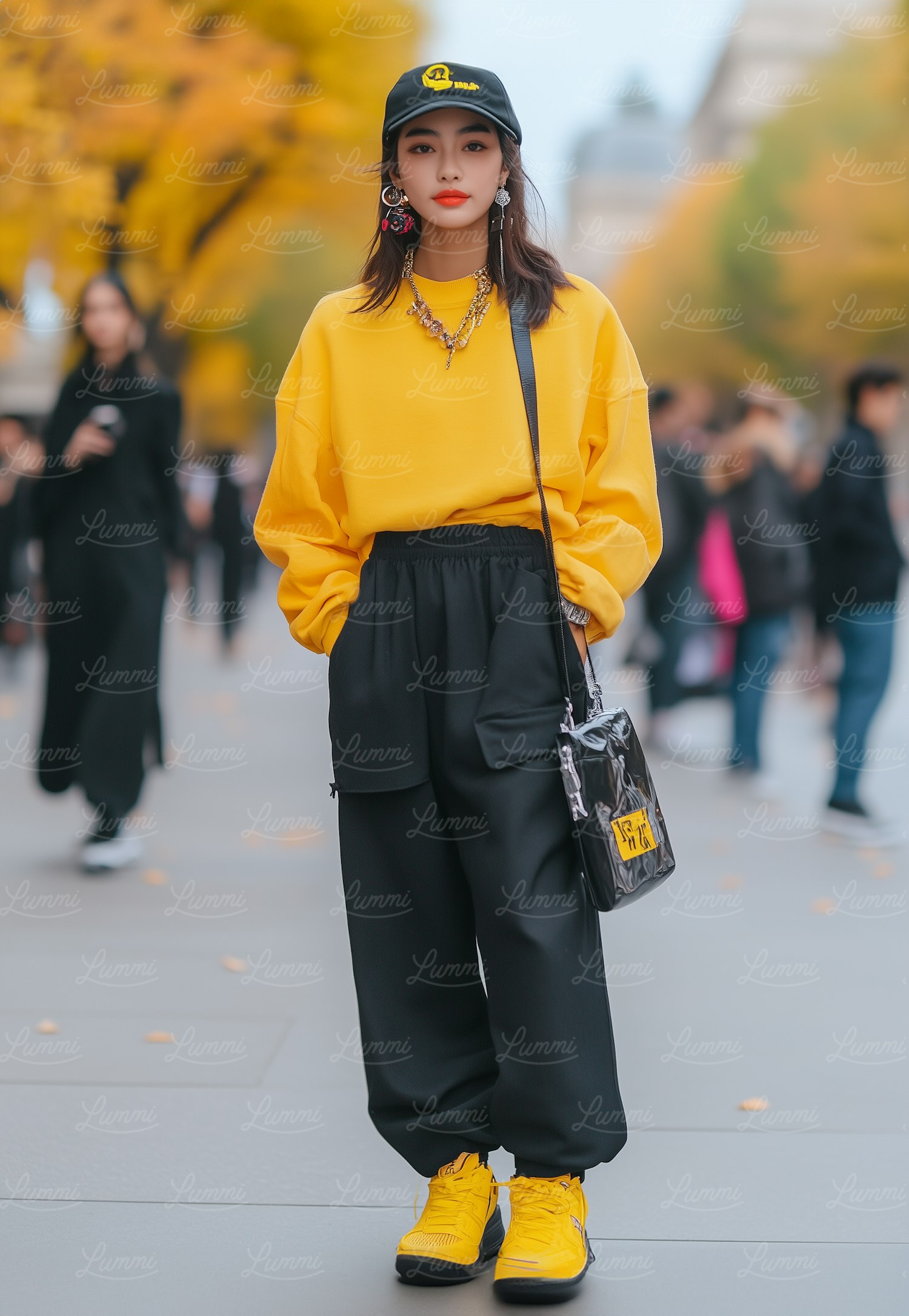 Confident Woman in Urban Setting