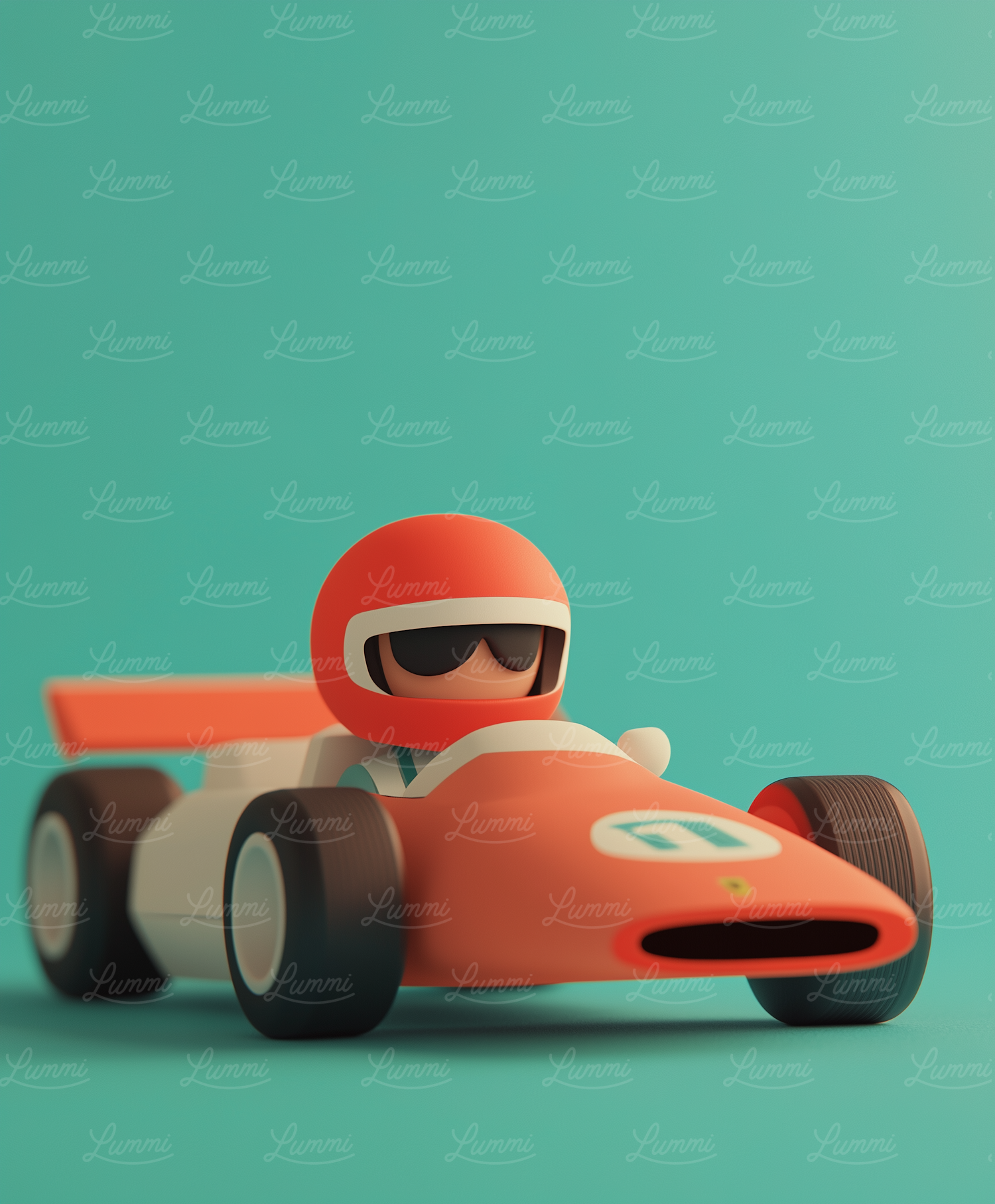 Playful Race Car Illustration