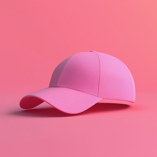 Minimalist Pink Baseball Cap