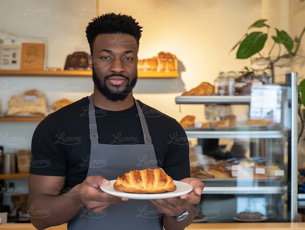 Baker with Croissant