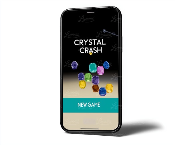 Crystal Crash Game on Smartphone Illustration