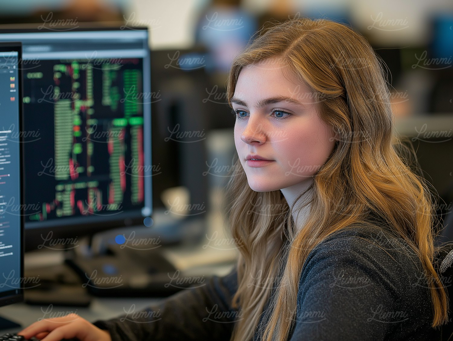 Professional Woman Working on Computer