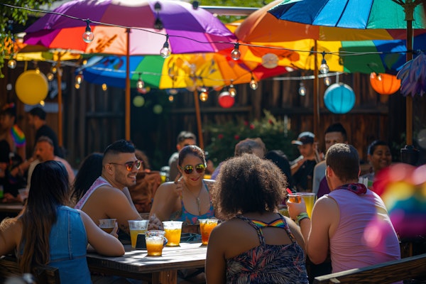 Vibrant Outdoor Social Gathering