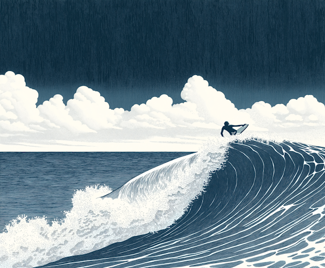 Stormy Surf Illustration