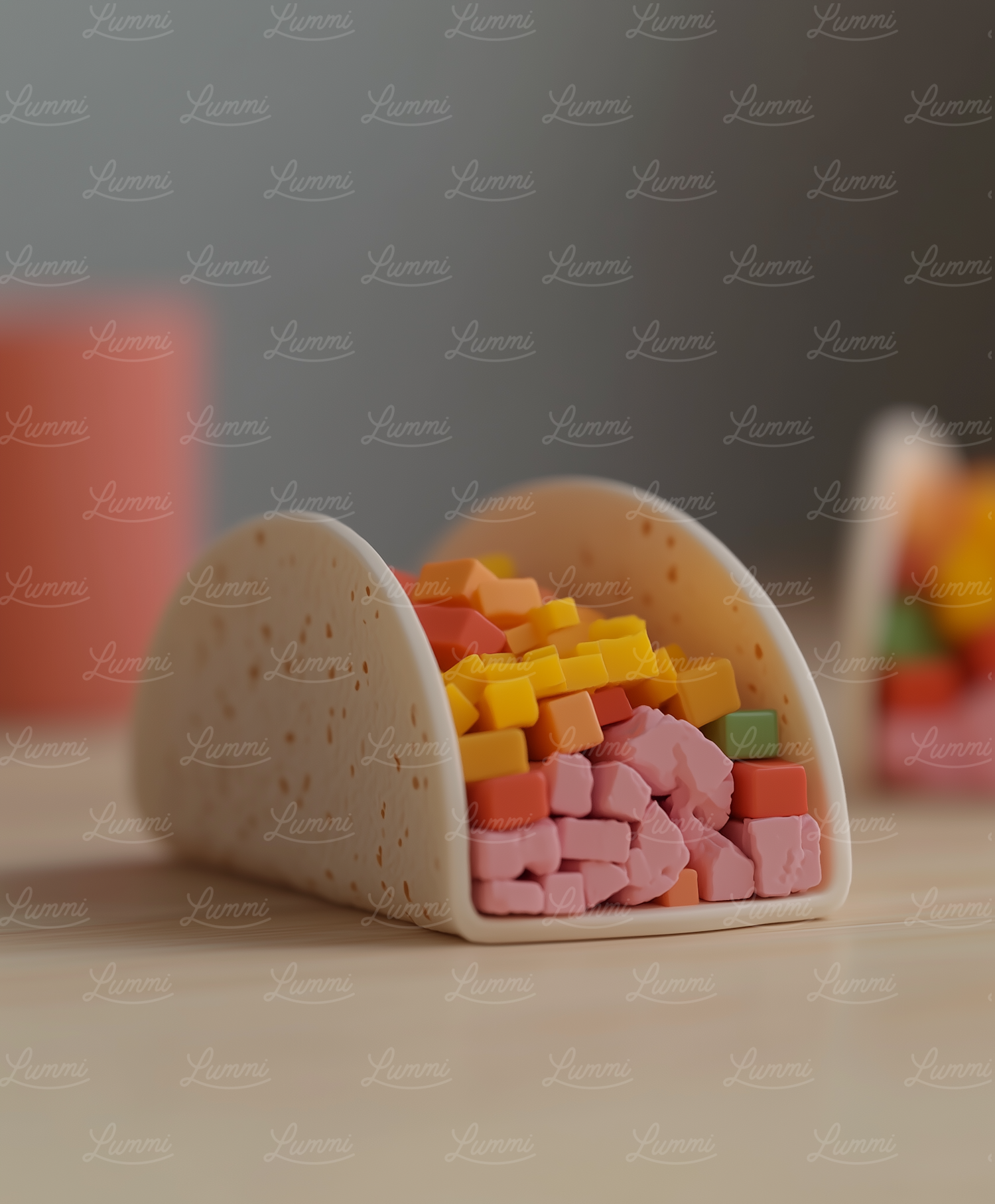 Playful Taco with Building Blocks