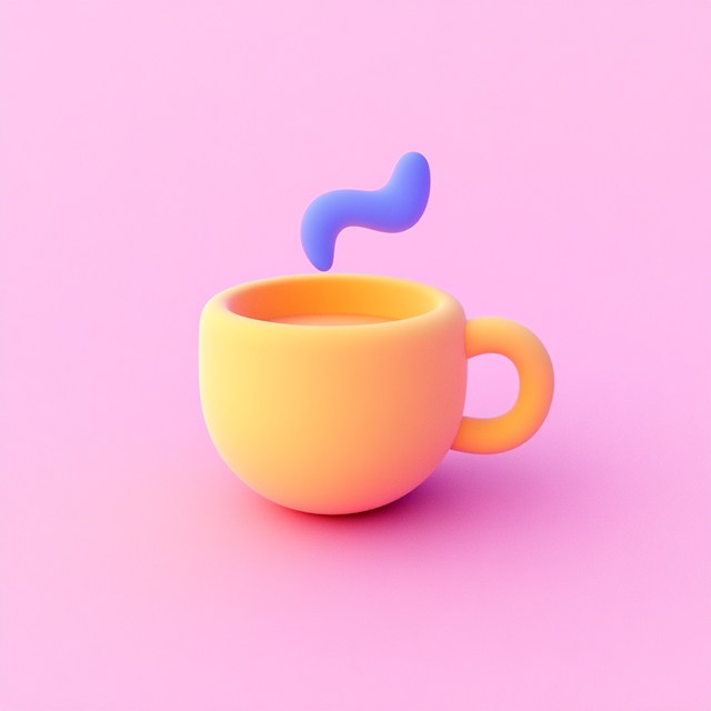 Whimsical Yellow Mug with Colorful Steam