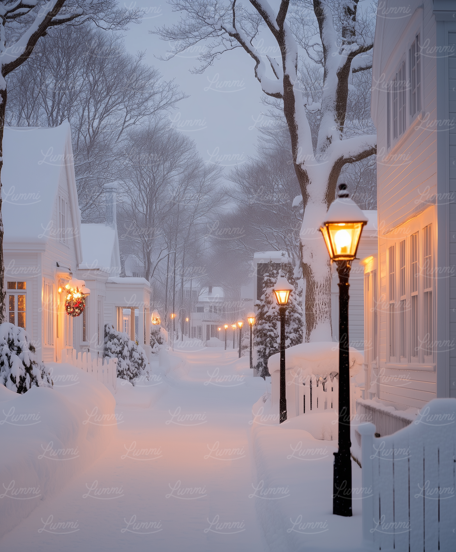 Serene Winter Street Scene