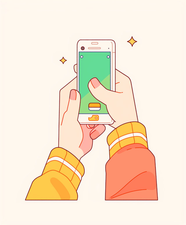 Hands Holding Smartphone