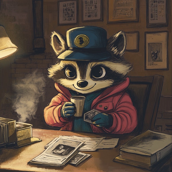 Detective Raccoon at Desk