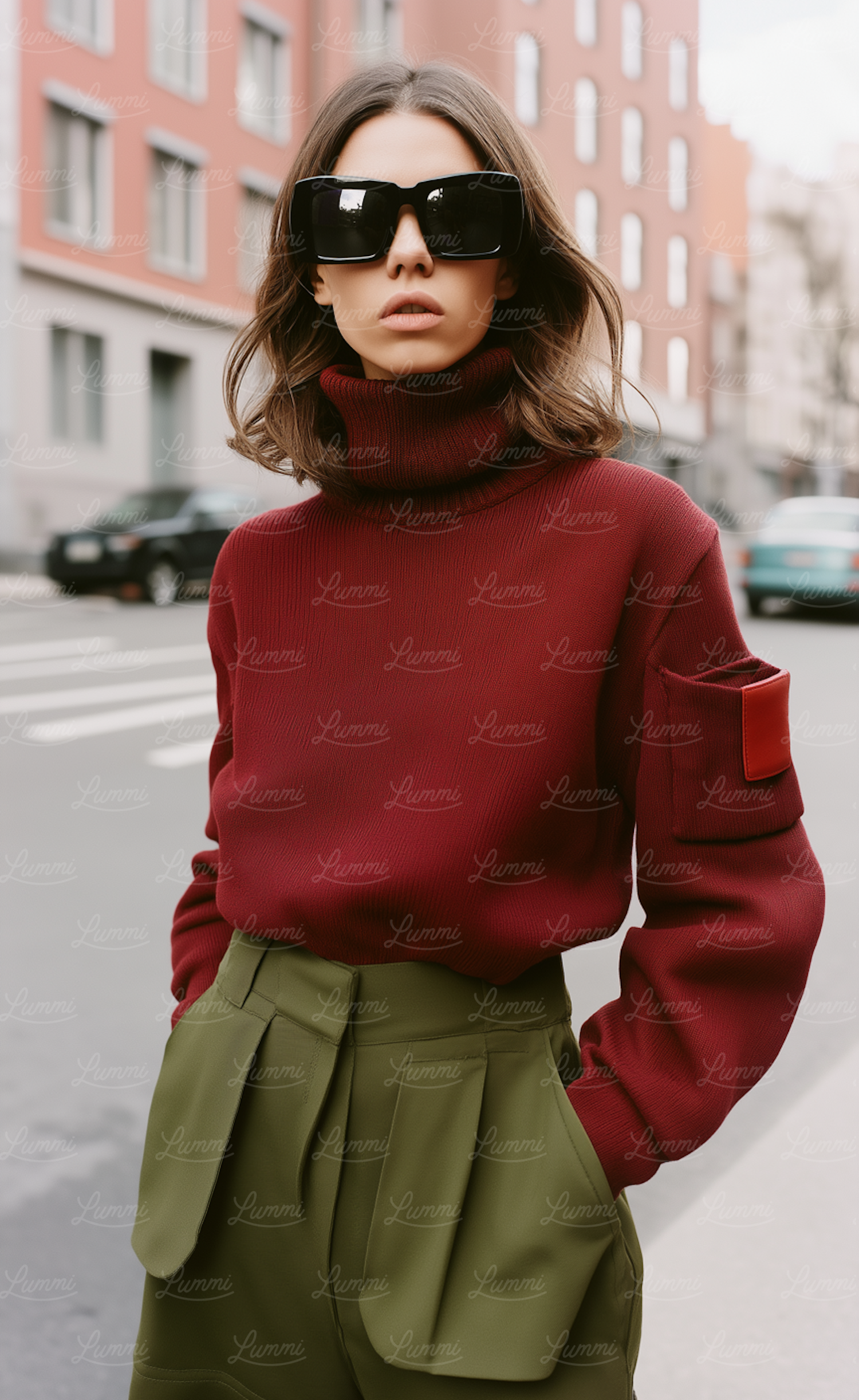 Stylish Woman in Urban Setting