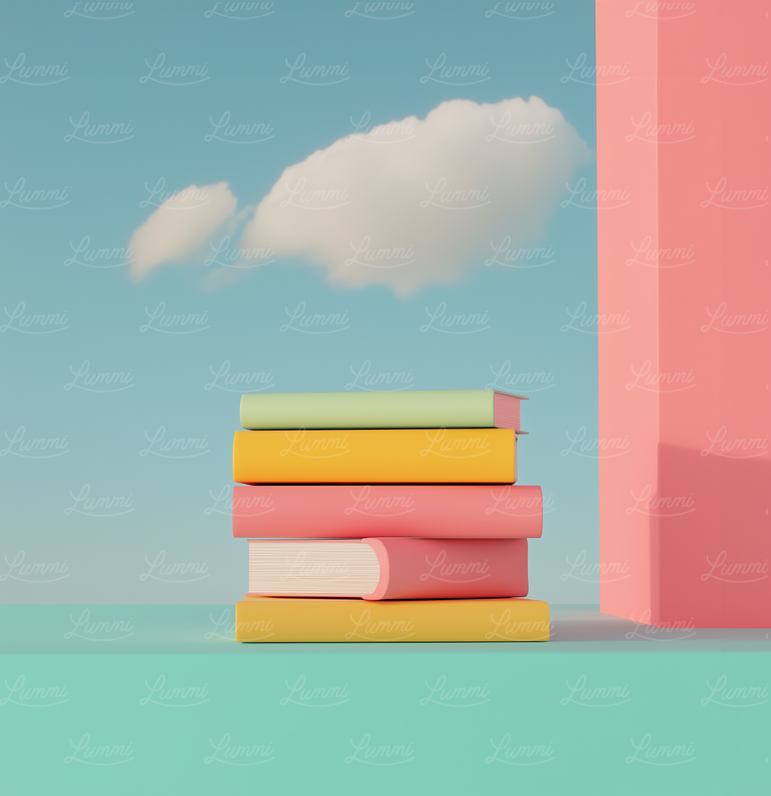 Colorful Stack of Books