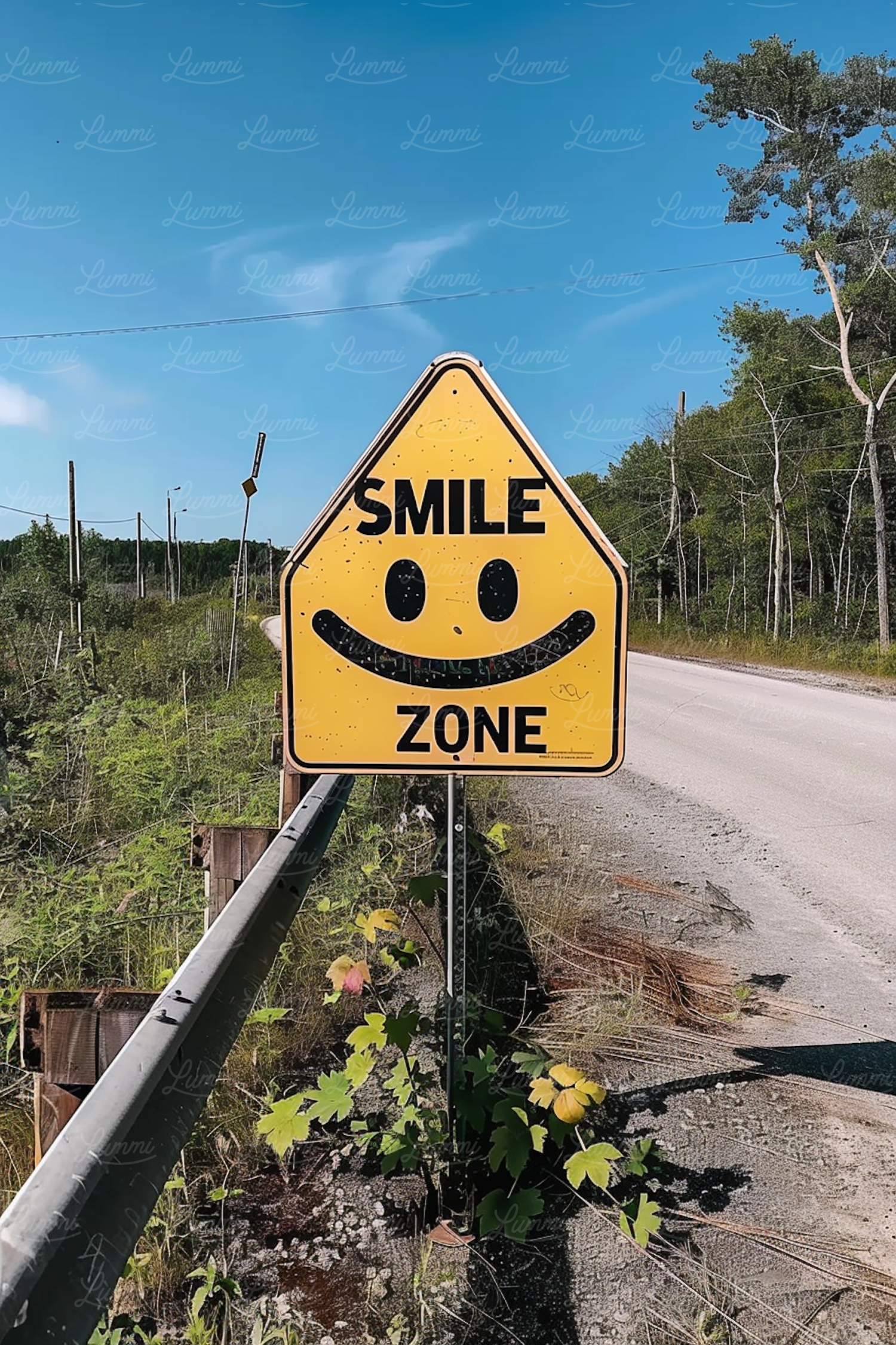 Smile Zone Road Sign