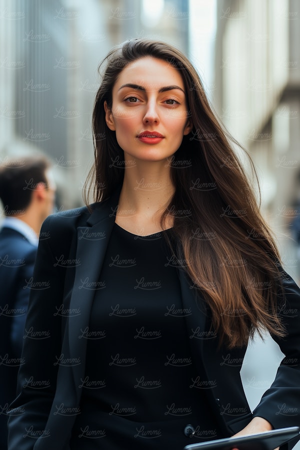 Confident Woman in Urban Setting