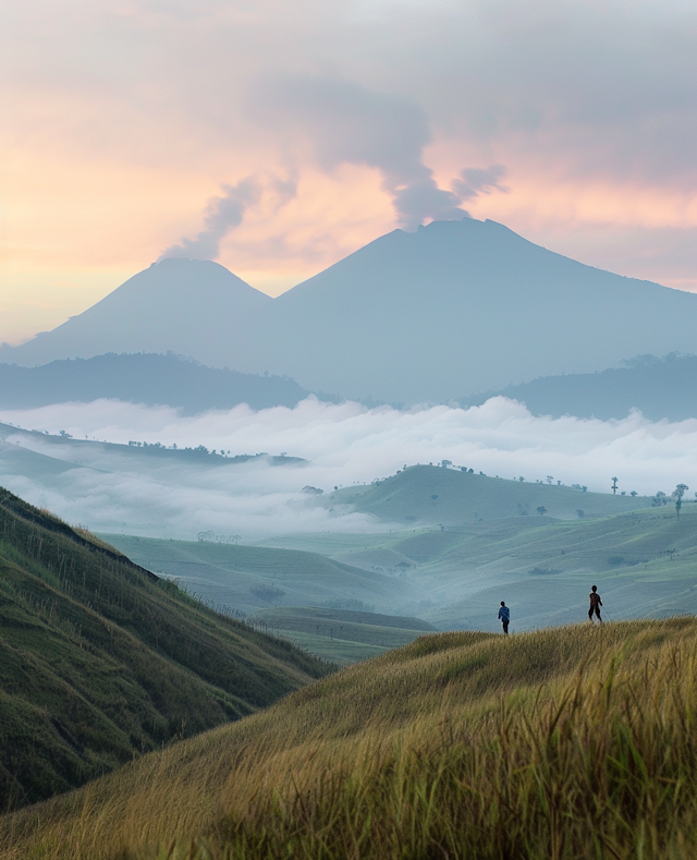 Serene Mountainscape with Figures