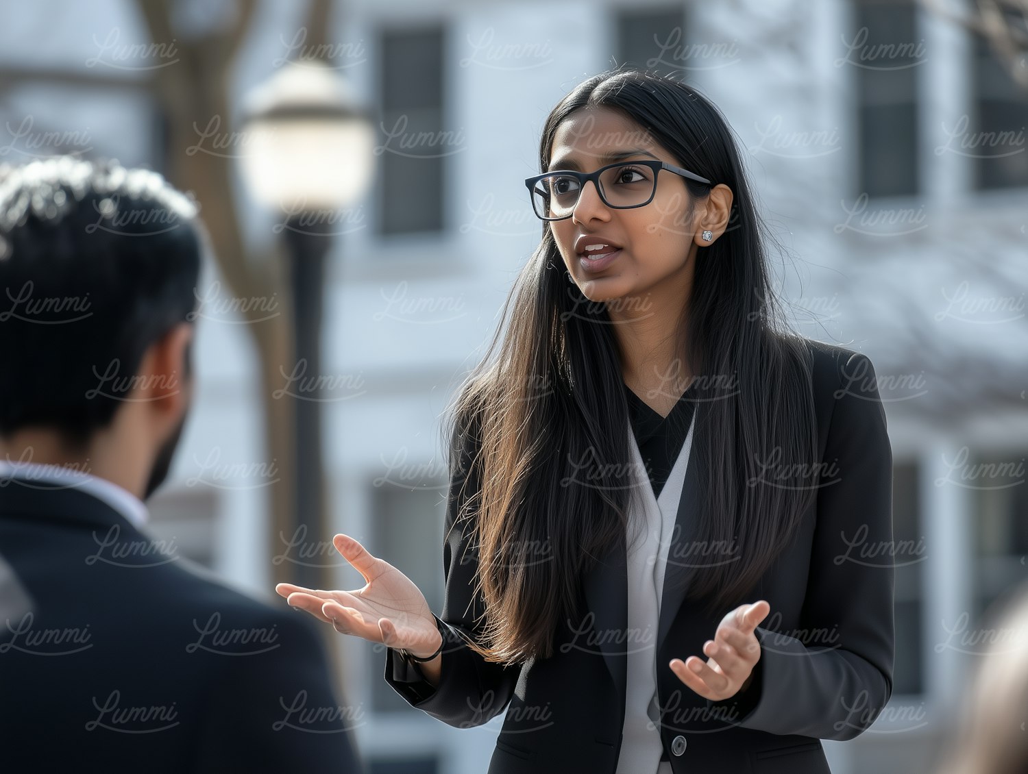 Serious Conversation Outdoors