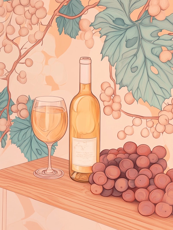 Still Life with Wine and Grapes