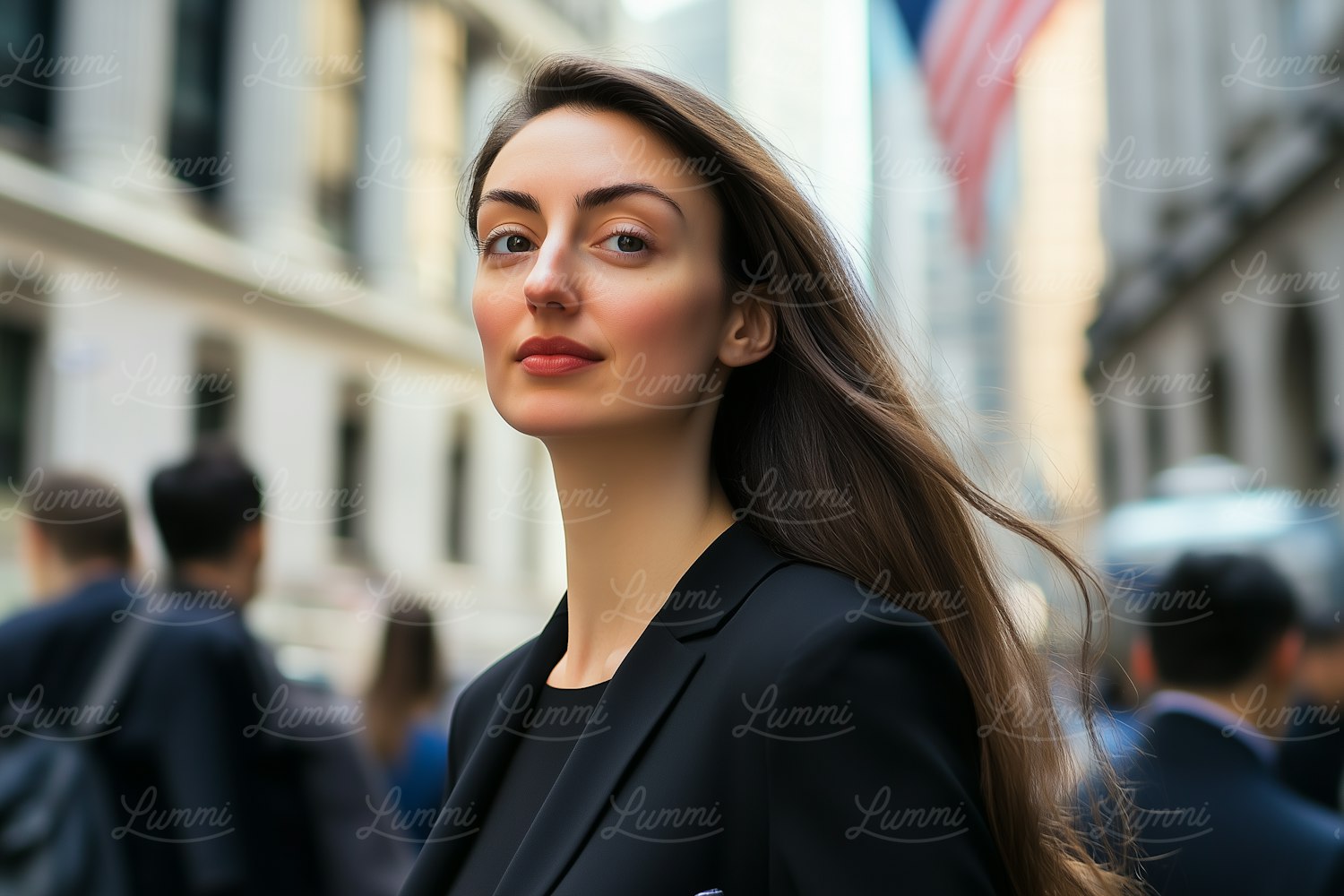 Confident Woman in Urban Setting