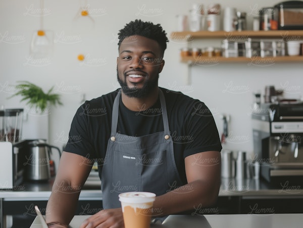 Friendly Barista in Coffee Shop