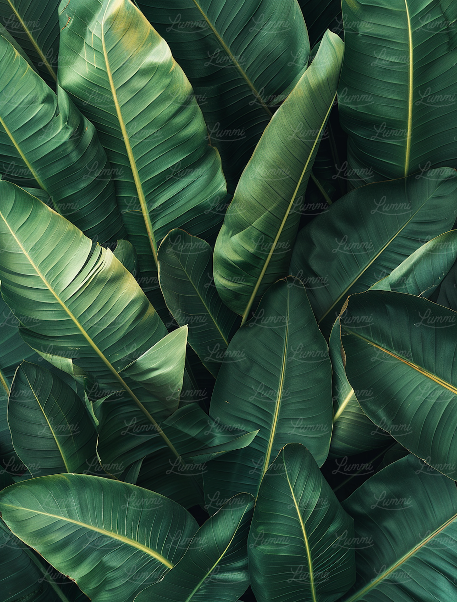 Lush Green Banana Leaves