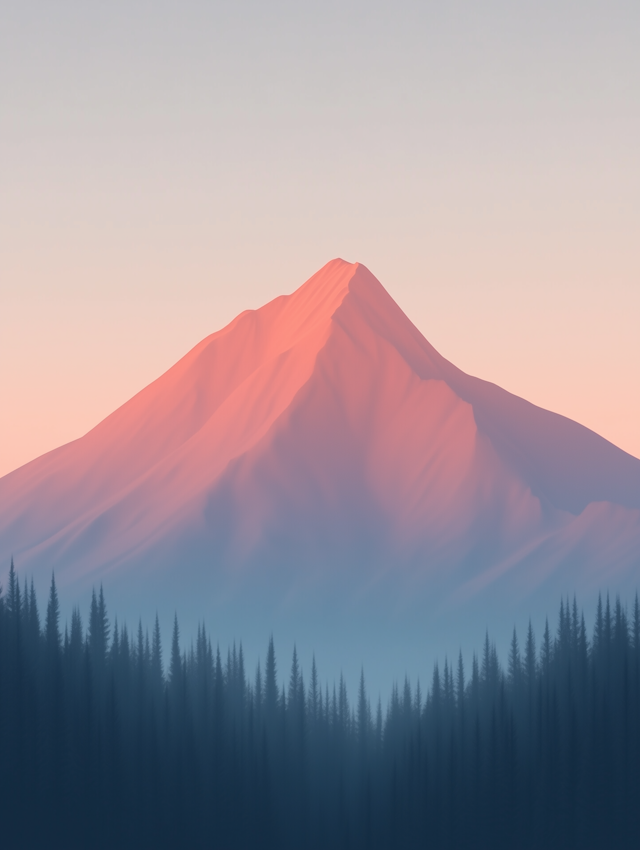 Majestic Mountain at Sunrise/Sunset