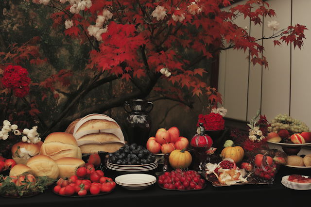 Lavish Still Life with Fruits and Flowers