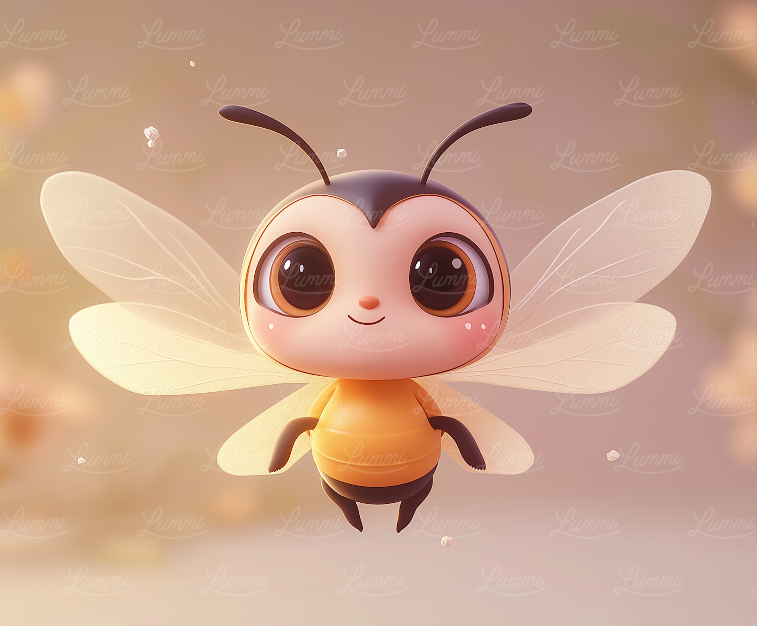 Whimsical 3D Bee Character