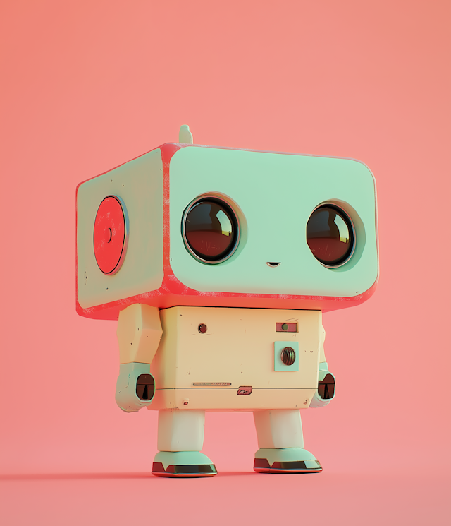 Whimsical Pastel Robot