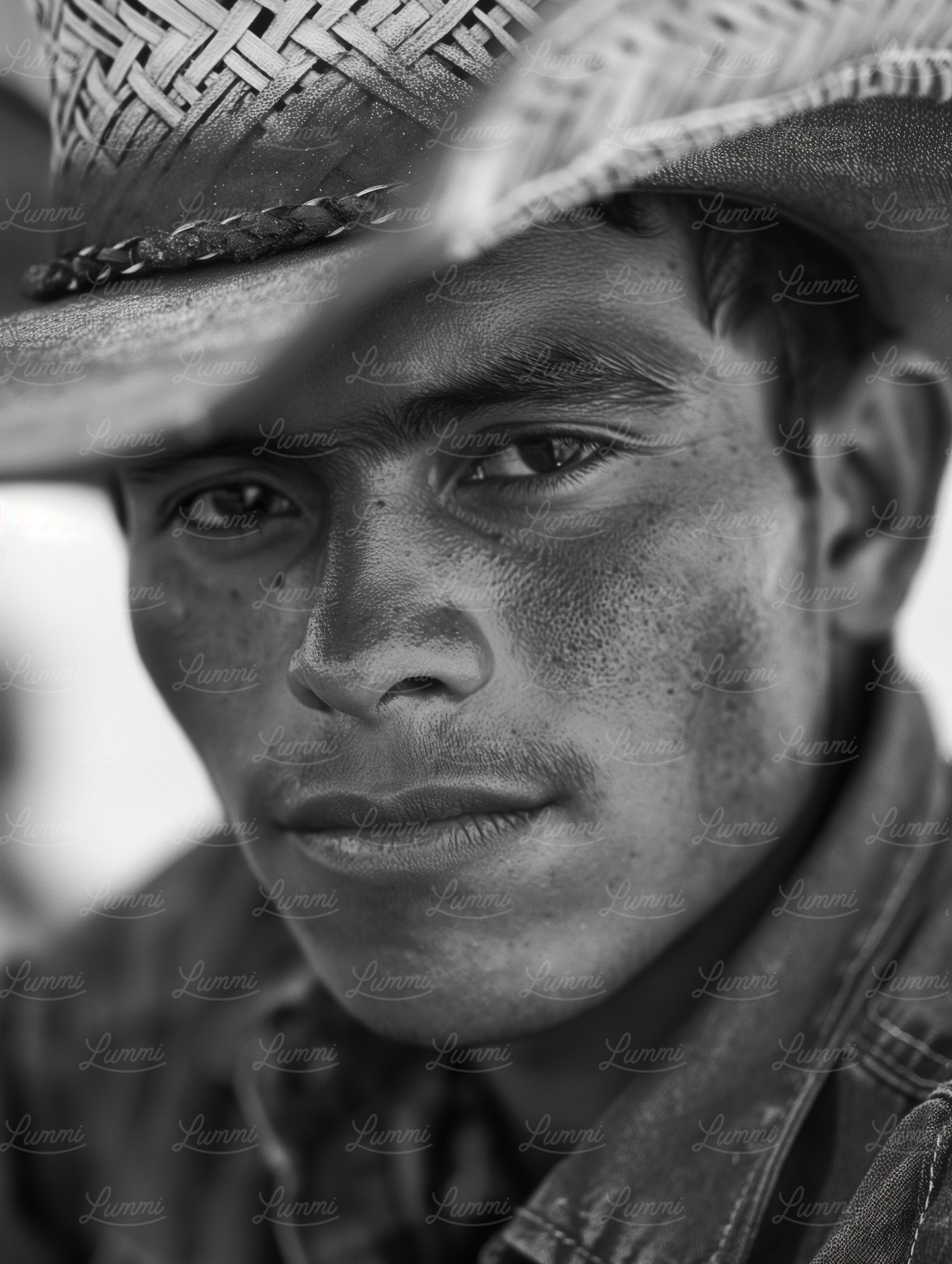 Monochrome Portrait of Young Man