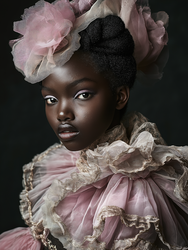 Portrait of a Young Woman in Regal Attire