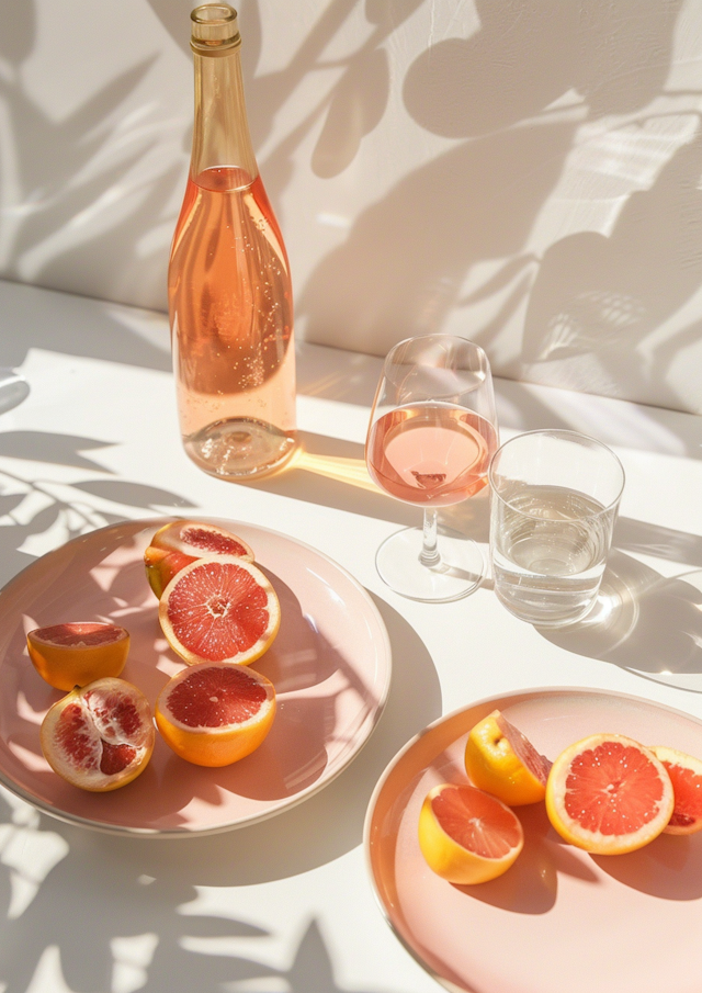 Rosé Wine and Grapefruit Afternoon