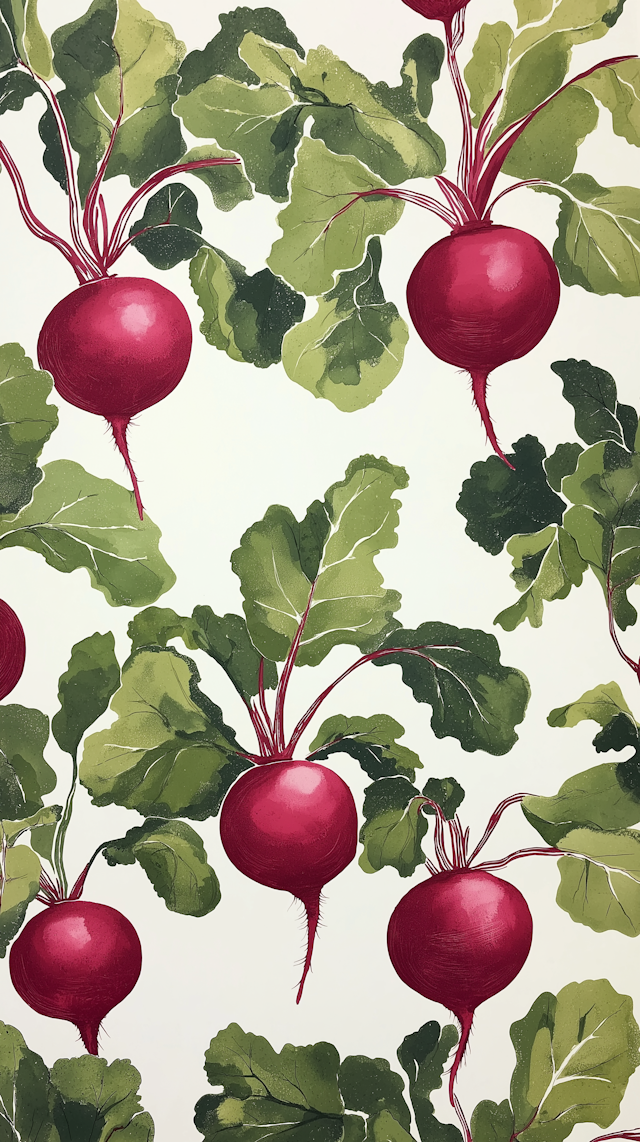 Vibrant Radishes Pattern