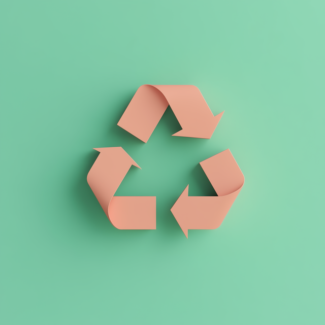 Pastel Pink Recycling Symbol