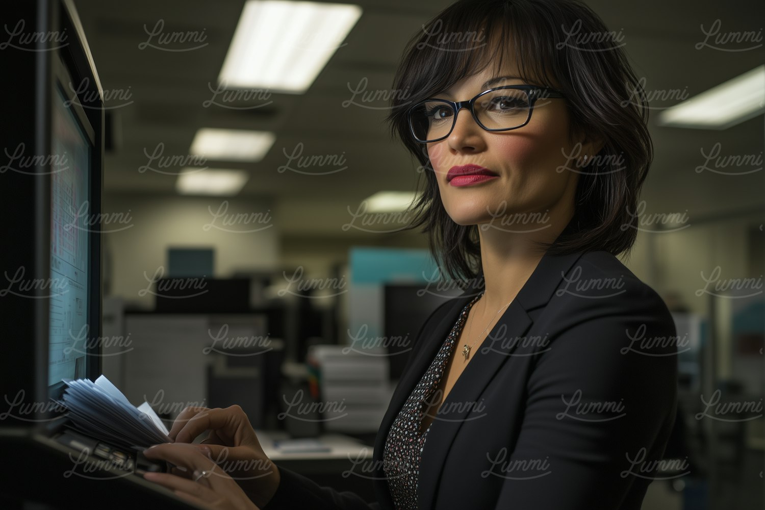 Professional Woman Working at Desk