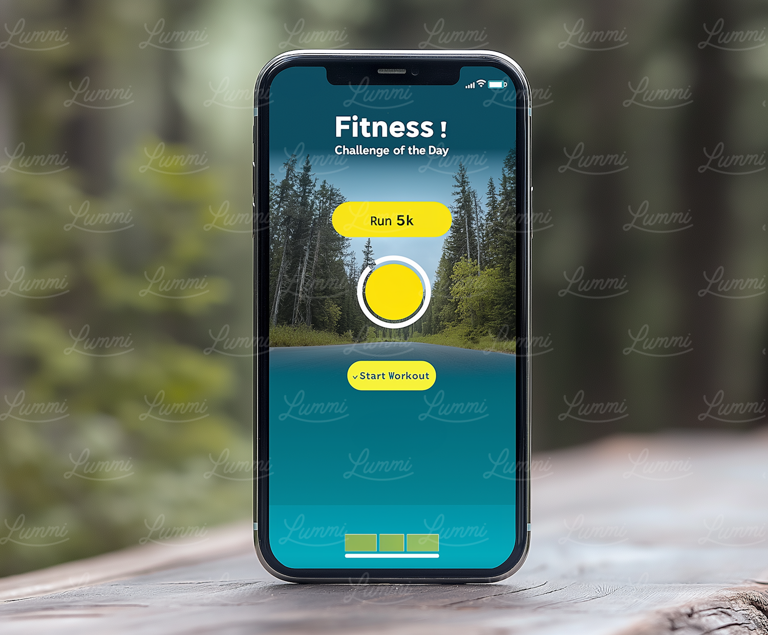 Fitness App Challenge on Smartphone