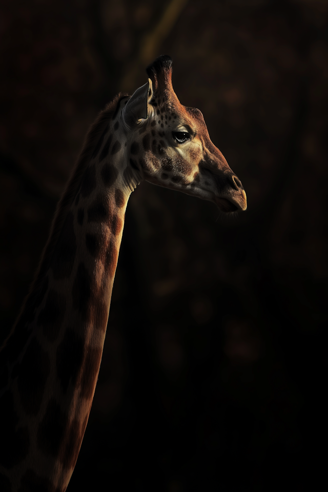 Serene Giraffe Close-Up