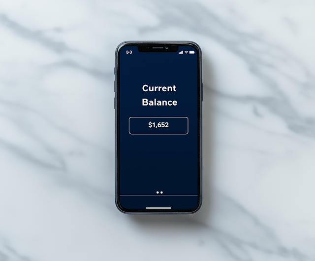 Modern Smartphone Displaying Financial App