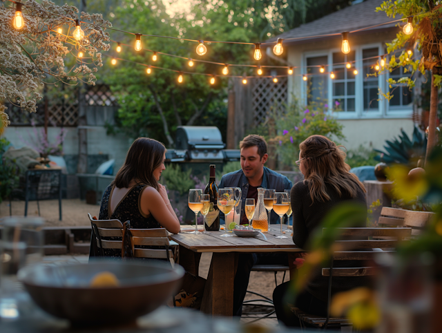 Evening Gathering in Backyard