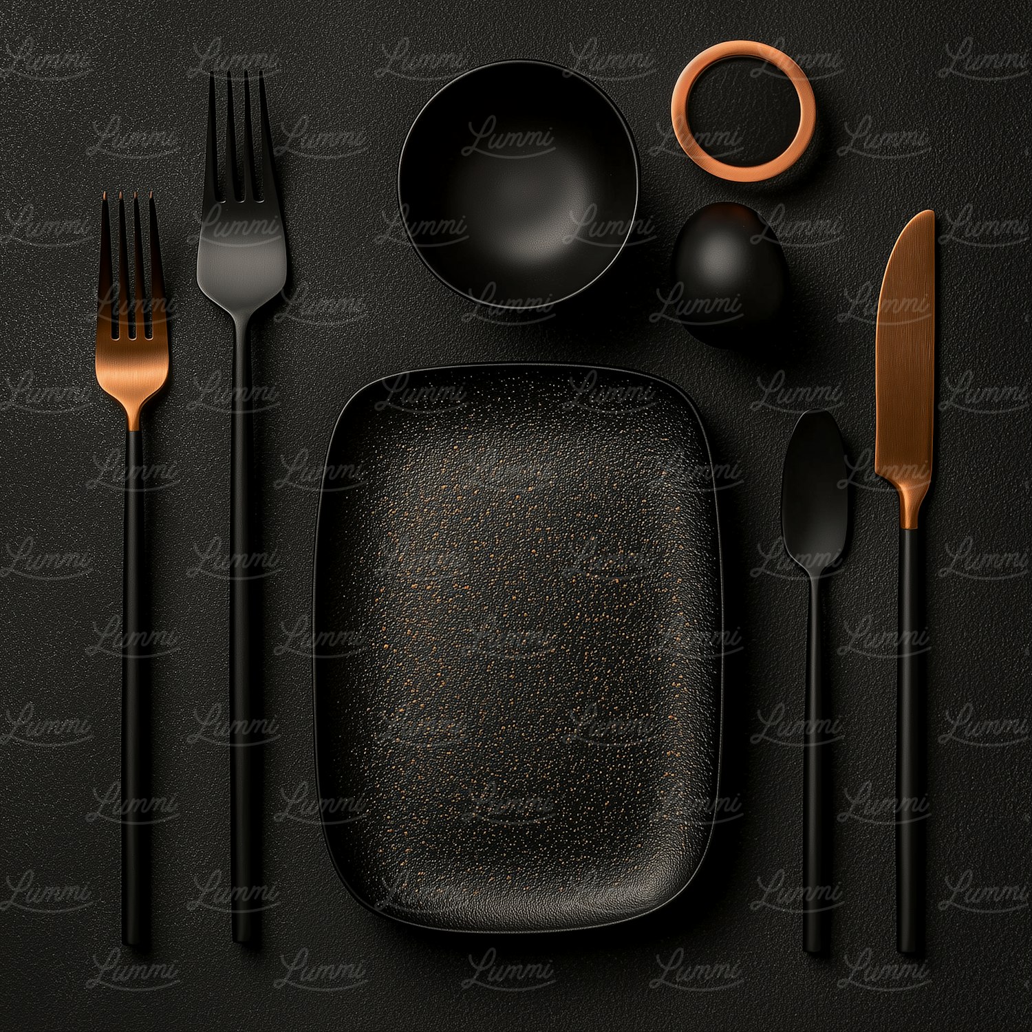 Elegant Tableware Flat Lay