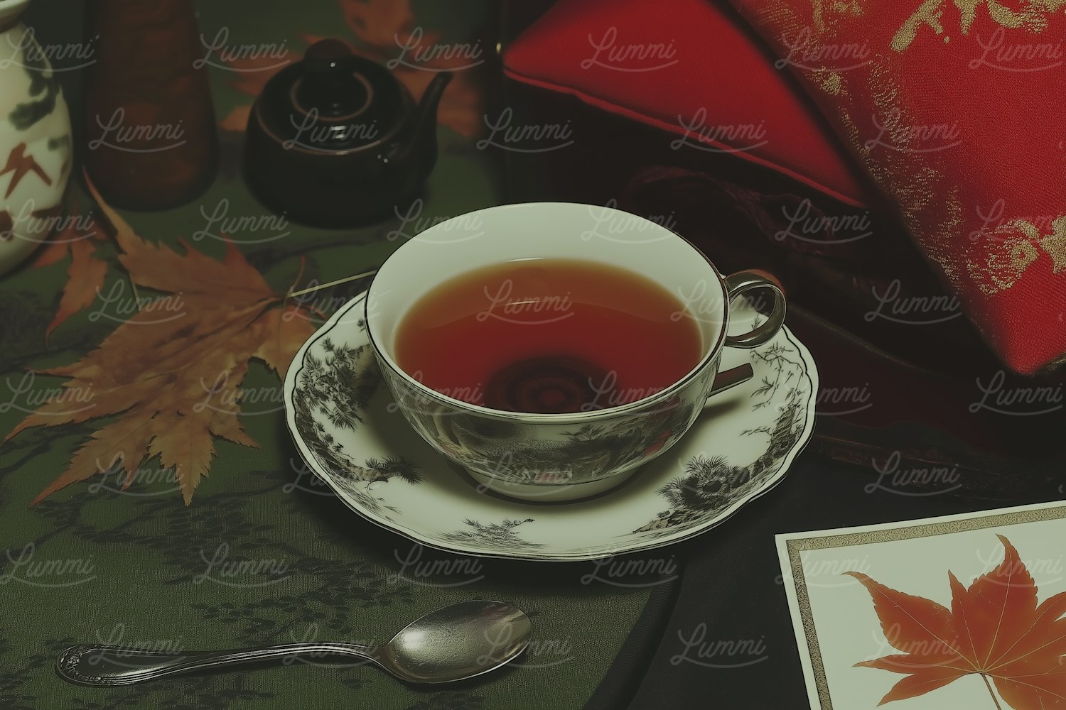 Autumn Tea Scene