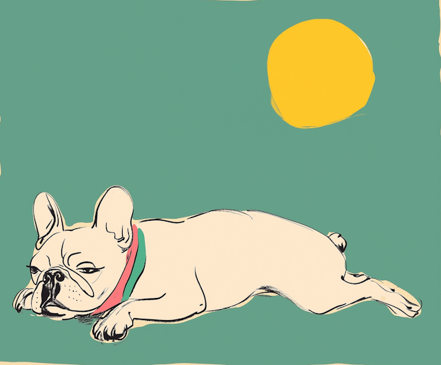 Stylized French Bulldog Illustration