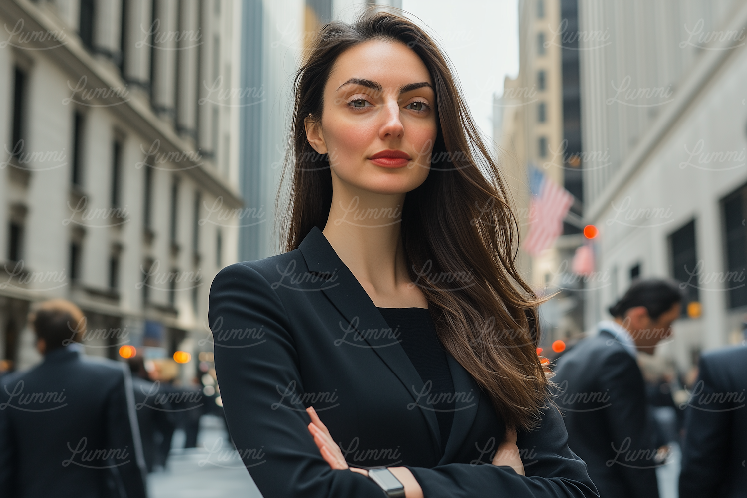 Confident Woman in Urban Setting