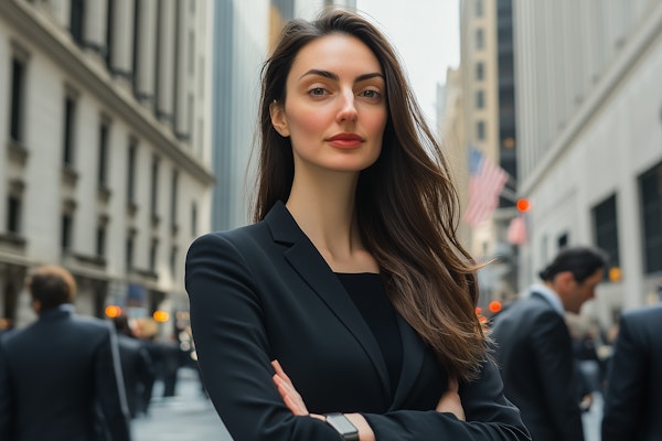 Confident Woman in Urban Setting