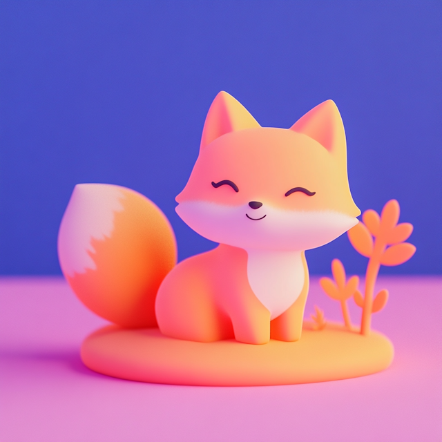 Stylized Cartoon Fox