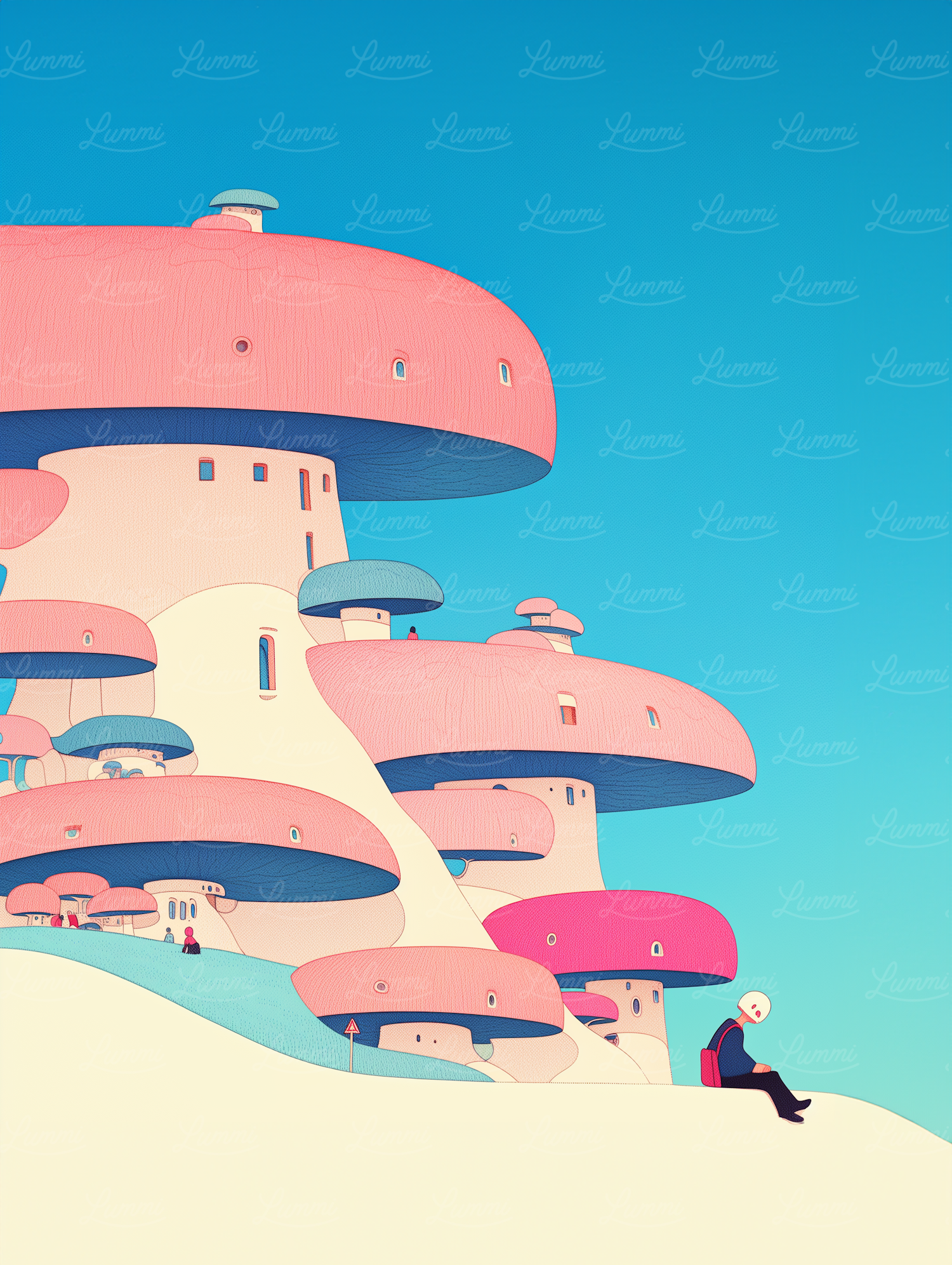 Surreal Mushroom Landscape