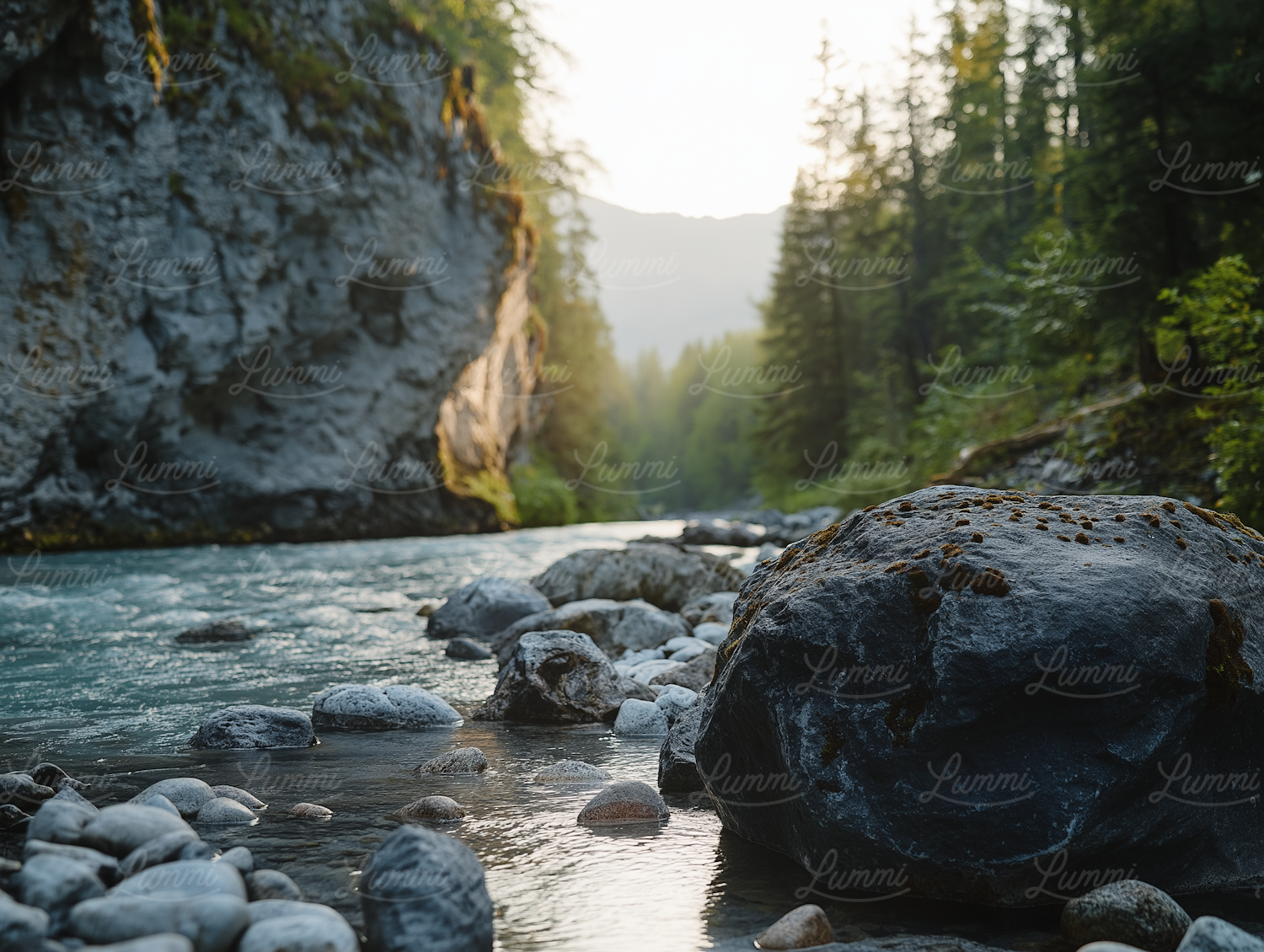 Serene River at Sunrise/Sunset