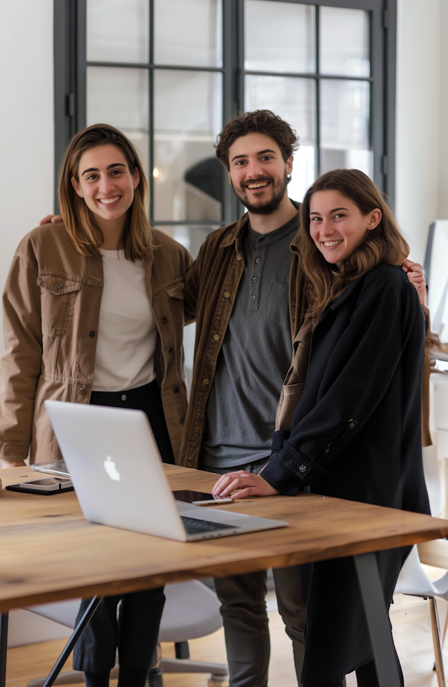 Young Professionals Collaborating in Office