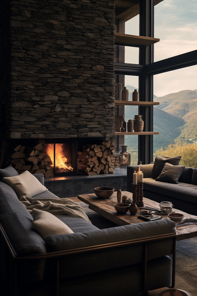 Earthy Tranquility: Modern & Natural Cozy Interior