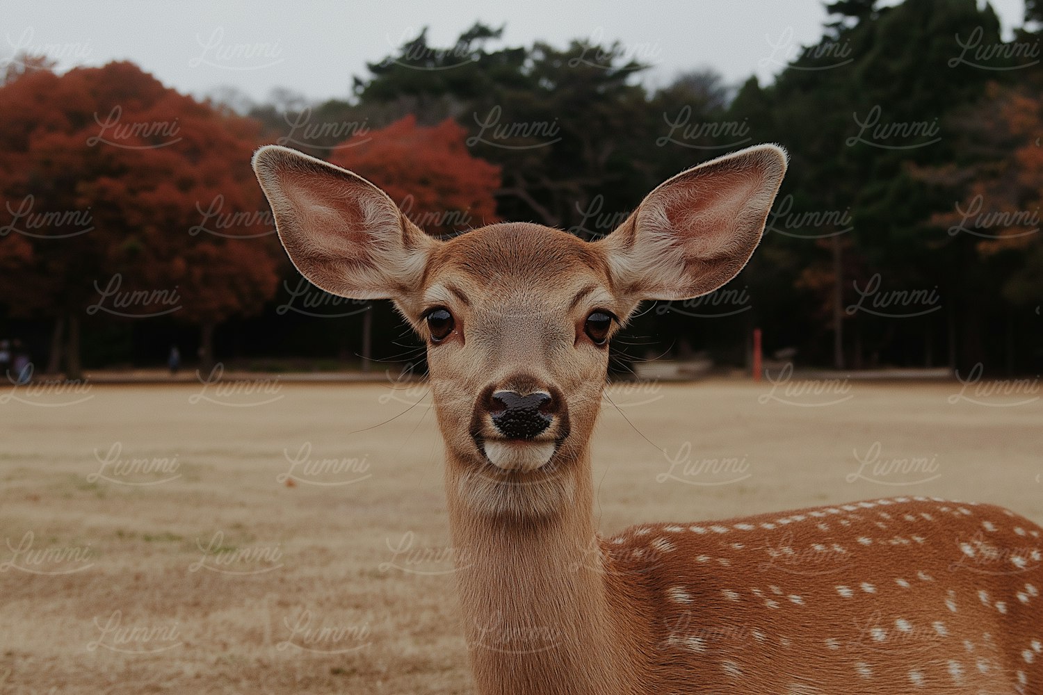 Young Deer in Autumn Field