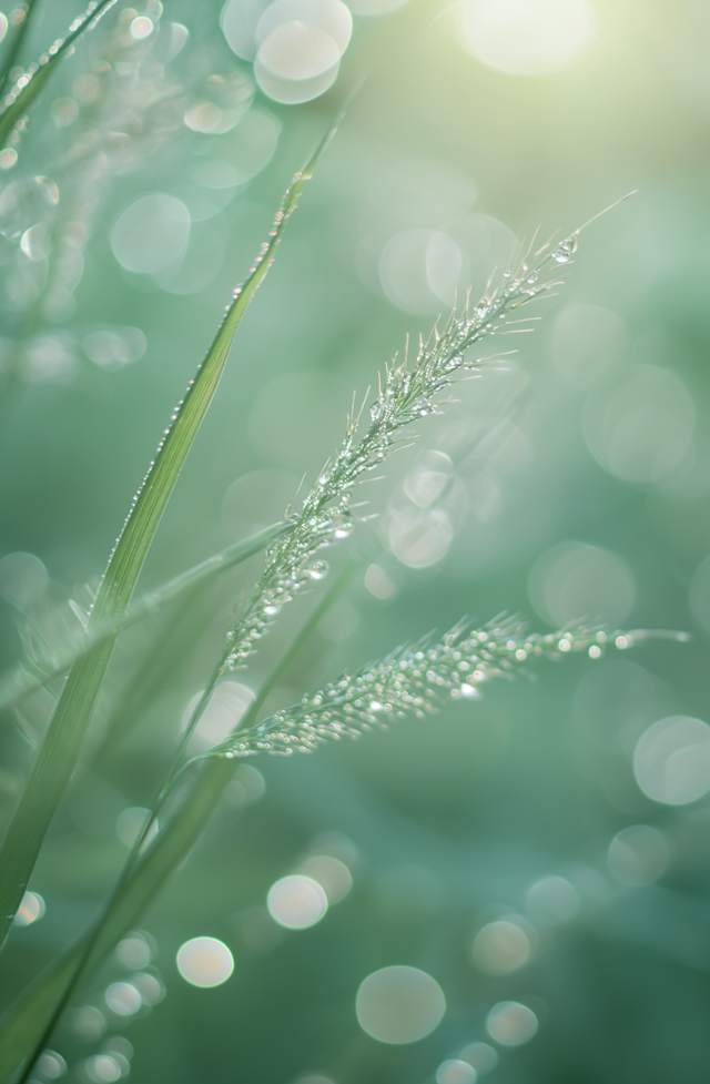 Dew-Kissed Green Serenity